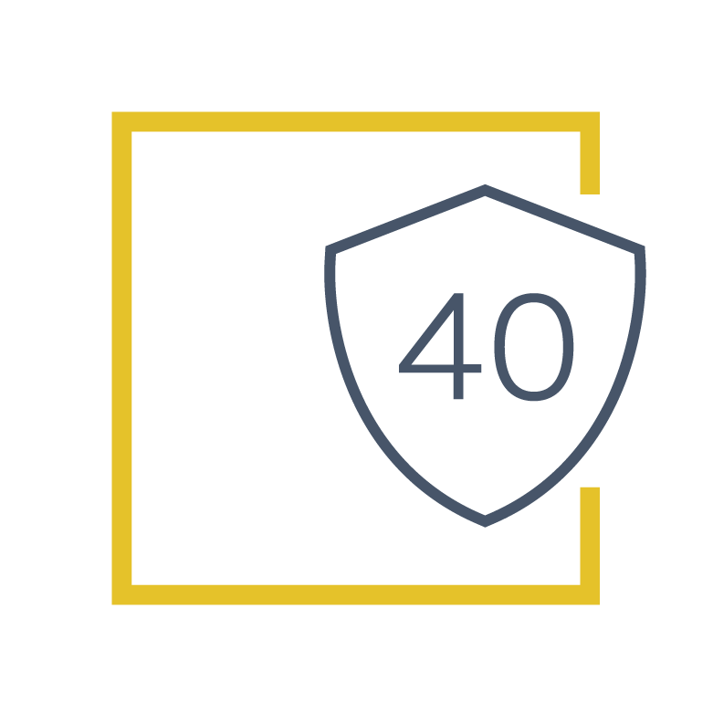 40 years icon